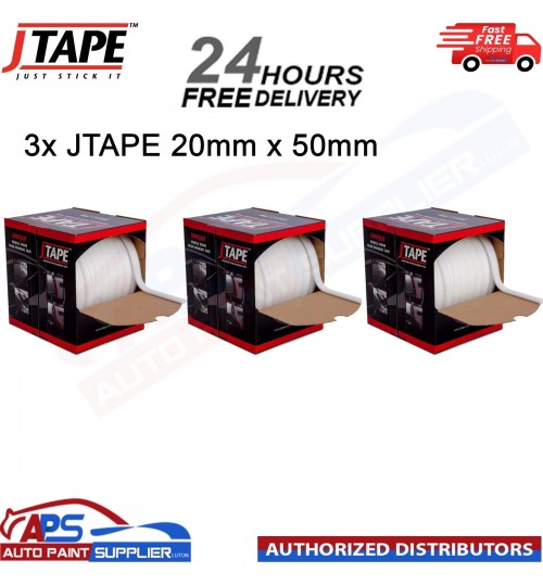 3x J TAPE Advanced Soft Edge Foam Masking Tape 20mm x 50m Paint Car Automotive